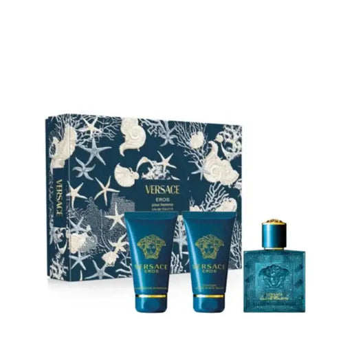 VERSACE Versace Eros Eau de Toilette Spray 50ml Set 3 Pieces
