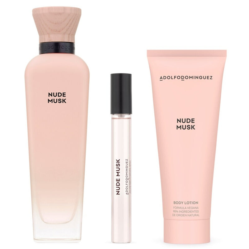 Adolfo Dominguez SET Agua Fresca Nude Musk EDP Mujer 120 ml + 10 ml + Loción corporal 75 ml