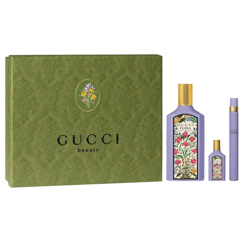 Gucci SET Flora Gorgeous Magnolia EDP Mujer 100 ml + 10 ml + Mini 5 ml