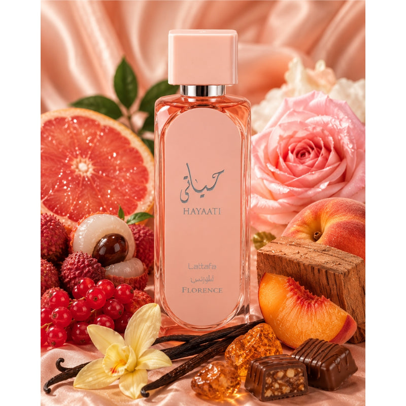 Lattafa Hayaati Florence Eau De Parfum Mujer 100 ml